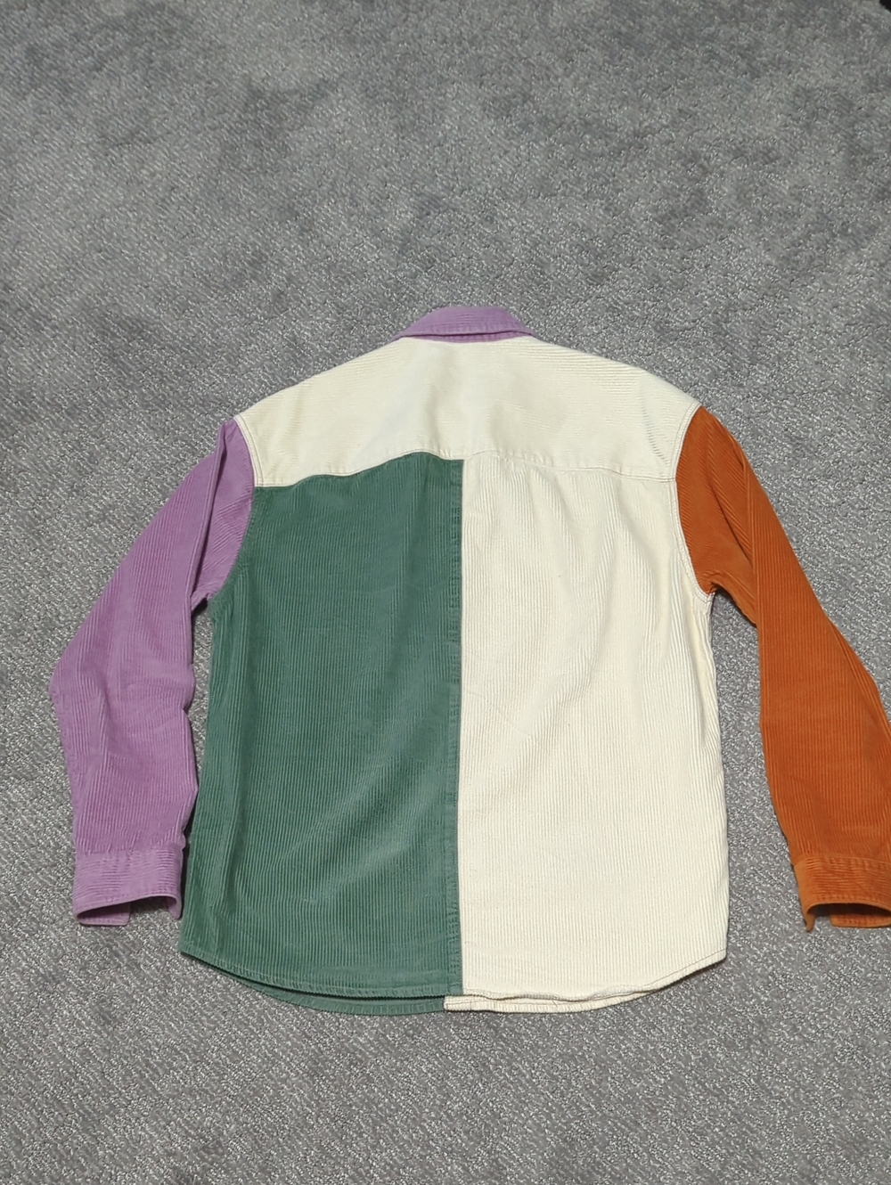 Asos Design Men's Colorblock Corduroy Shirt-Jacket Shacket - Picture 3 of 4